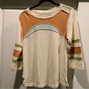 We the free free people 70s inspired long sleeve top